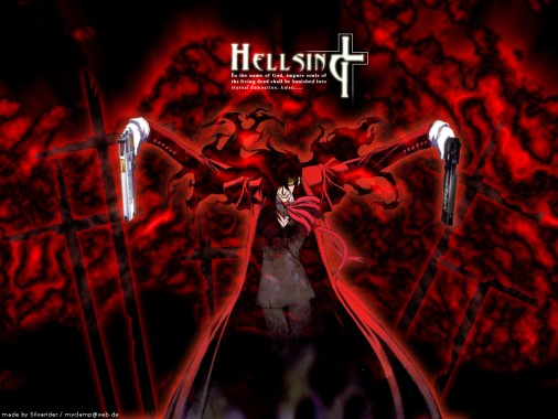 Hellsing Wallpaper Anime Cg Artwork Long Hair Illustration Black Hair Wallpaperuse