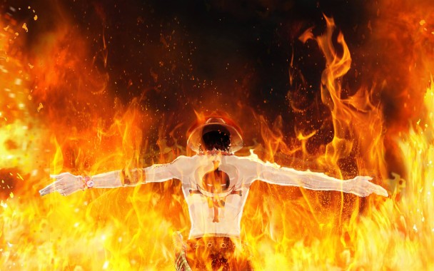 One Piece Ace Wallpaper Flame Fire Heat Event Demon Wallpaperuse