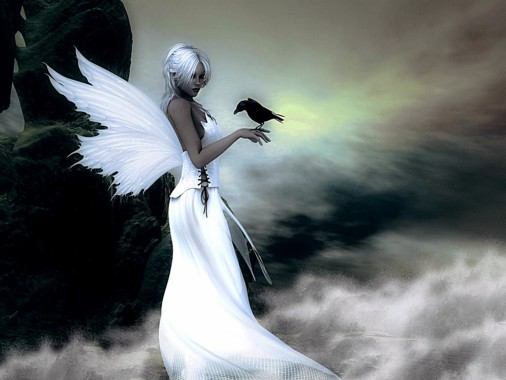 천사의 벽지 천사 cg 삽화 하늘 초자연적 생물 날개 WallpaperUse