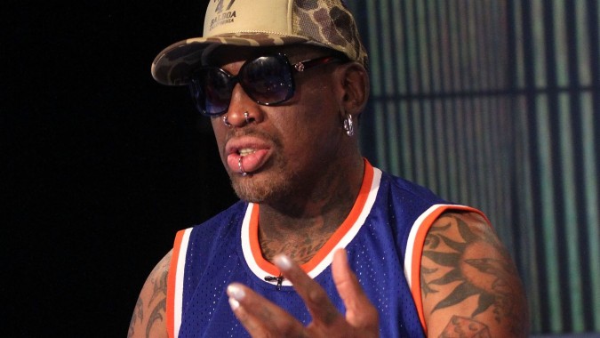 dennis rodman wallpaper,eyewear,sunglasses,facial hair,glasses,arm ...