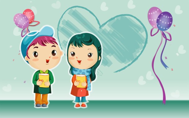Free Cute Animated Couple Hd Wallpaper, Cute Animated Couple Hd