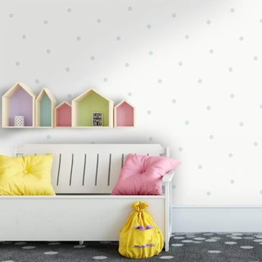 grey spotty wallpaper,pink,yellow,wall,product,room (#365632 ...