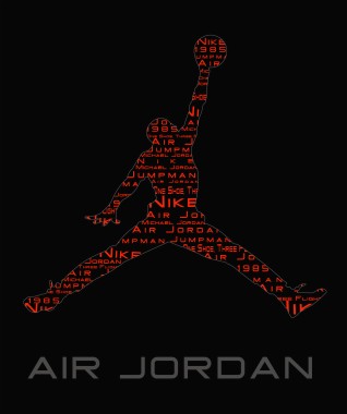 jordan logo black and red