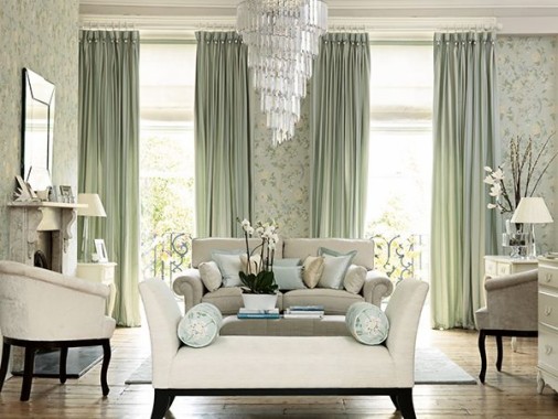 eau de nil wallpaper,living room,furniture,room,curtain,interior design ...
