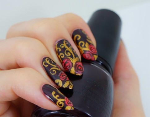 Woman S Nails Filled With Beautiful Flowers And Designs Background,  Beautiful Nails Pictures, Beauty, Manicure Background Image And Wallpaper  for Free Download