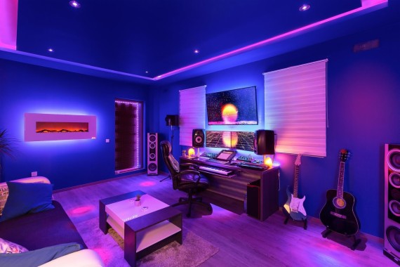 gaming bedroom wallpaper,purple,room,property,violet,interior design