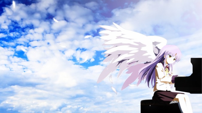 Engel Schlagt Tapete Cg Kunstwerk Anime Himmel Schwarzes Haar Erfundener Charakter 939305 Wallpaperuse